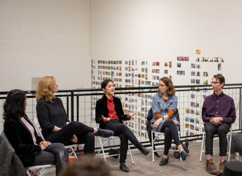 &quot;Redirect,&quot; panel discussion on technology and changing sociopolitical landscapes, with&amp;nbsp;Lei Han, Joyce Lee, Ben Duvall, and Victoria Bradbury, RAMP, Asheville, NC, Jan 2020.