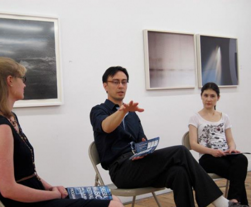 &quot;2012 Festival Interdisciplinary Programming,&quot; talk with conductor and festival Director Ken David Masur, violinist Fanny Clamagirand, and cellist Marc Coppey, Chelsea Music Festival, NYCAMS Gallery, June 2012.