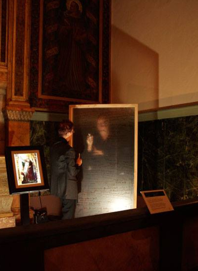 &quot;Through a Glass Dimly,&quot; interactive performance, in &quot;All Of The Above&quot; curated by Michael Benrube and Keena Gonzalez, at The Church Of St Paul The Apostle. Image (c) 2013 JML Photo.